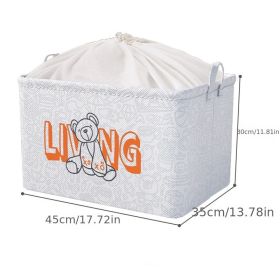1pc Household Storage Box; Fabric Storage; Clothes Basket; Clothing Debris Box; Extra Large Wardrobe; Drawer Storage Box (Color: White, size: 45*35*30)