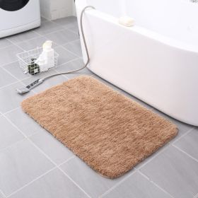 Thickened Plush Entrance Carpet Absorbent Non-slip Soft Kitchen Bathroom Bedroom Living Room Simple Floor Door Mat Home Decor (Color: Light Brown, size: 40x60CM(3cm thick))